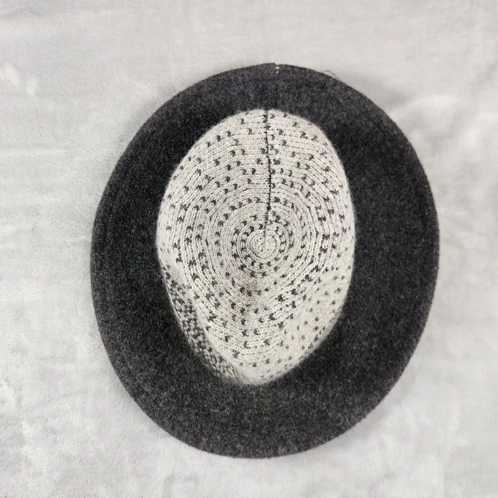 Coco + Carmen Grey Bucket Hat Soft‎ Wool Trendy Streetwear Classic Boho Chic